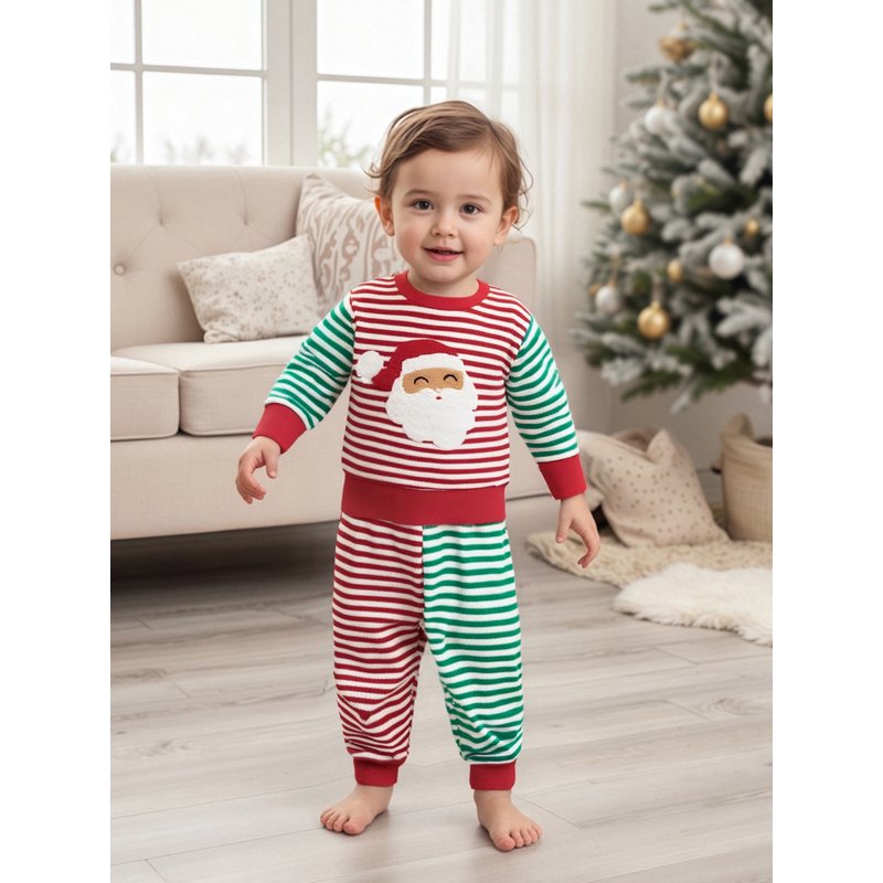 Toddler Boy Girl Fall Striped Clothes Set 12-18 Months Style 16