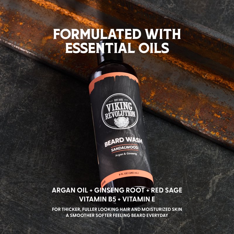 Sandalwood Beard Wash with Argan Oil - 8 fl oz