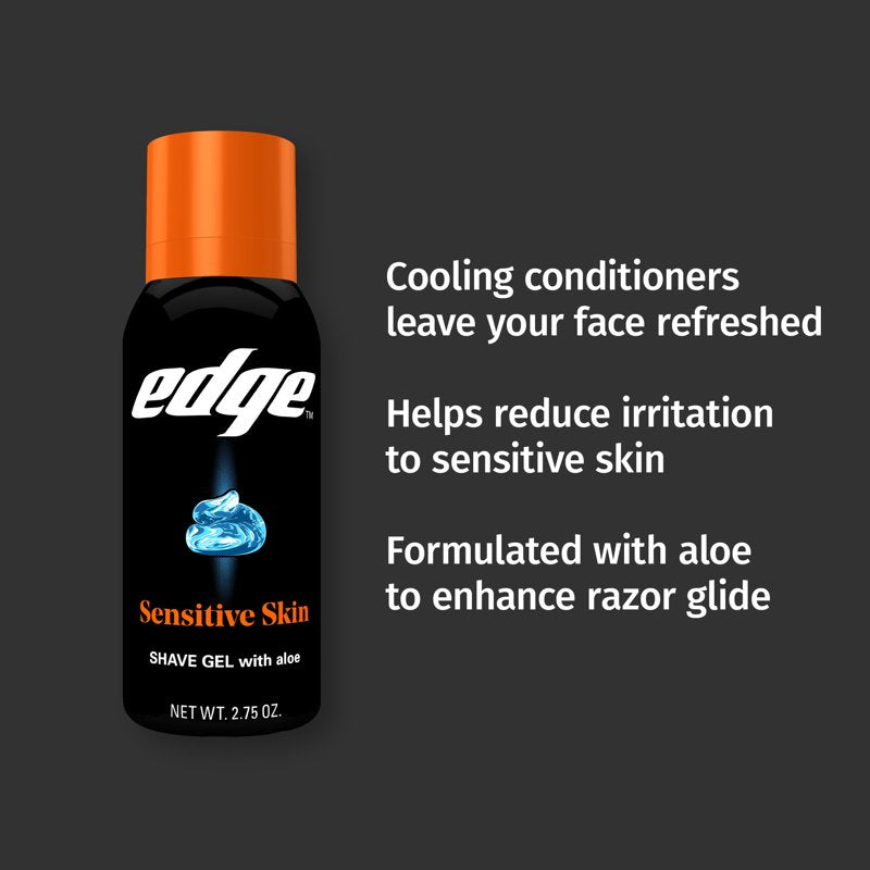 Sensitive Skin Shave Gel for Men with Aloe - 8 Pack