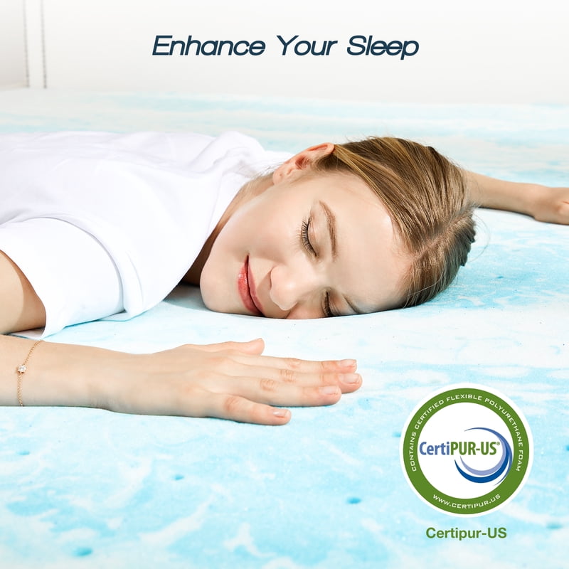 CONCETTA 2-Inch Twin Foam Mattress Topper - CertiPUR-US Certified, Cooling Gel