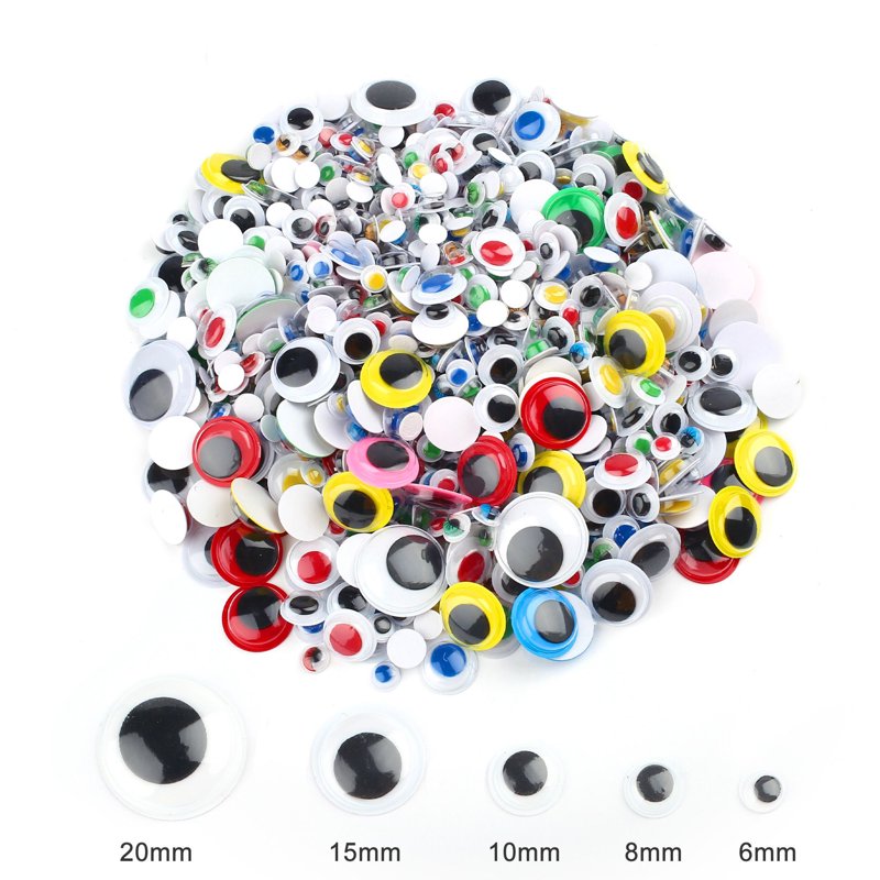 Giant Self-Adhesive Googly Eyes 6-20mm - 2 Pack, Kids & Craft Decor