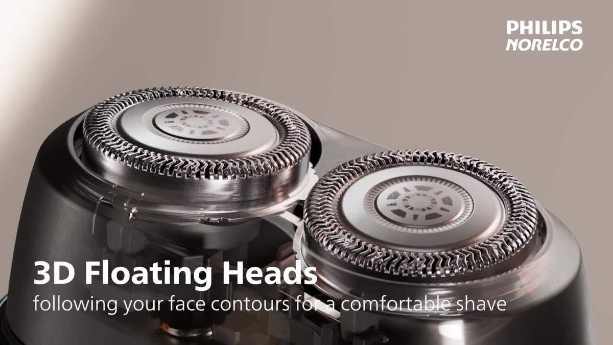 Portable Electric Wet & Dry Facial Shaver with Travel Case