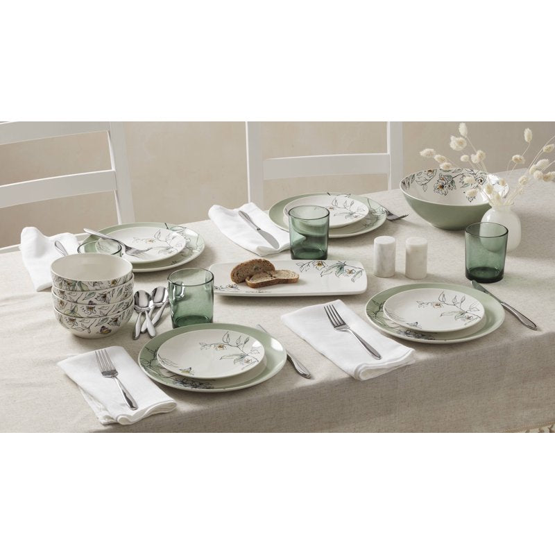 12-Piece Green Glass Stackables Drinkware Set - Entertain 365