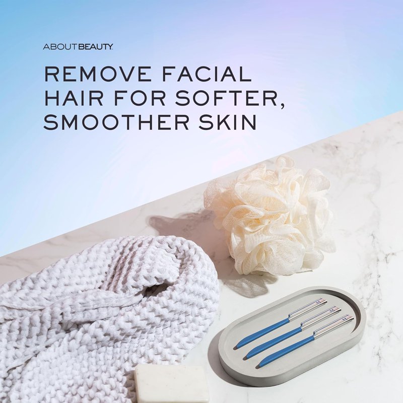 Premium Facial Razors - Exfoliating Beauty Groomers, 3 Pack