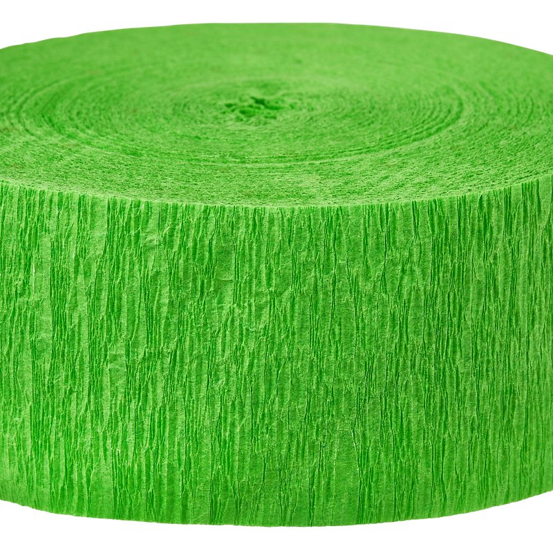 Lime Green Paper Party Streamer - 150 Feet, Single Variation - Perfect for Events