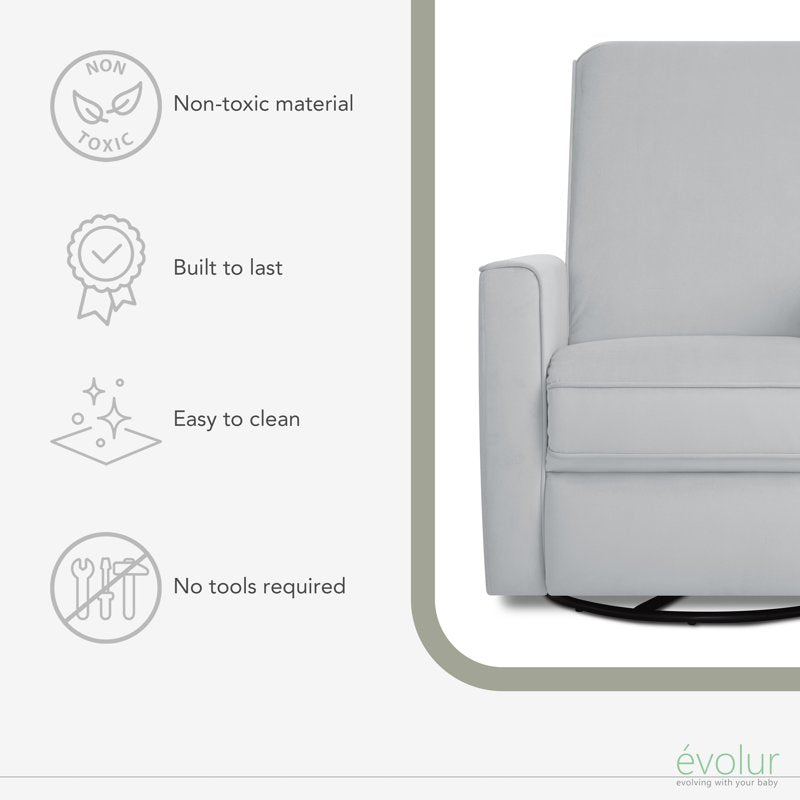 Deluxe Upholstered Glider Recliner with USB Port - Multiple Colors