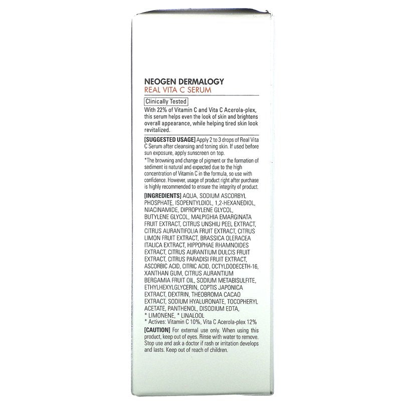 Real Vita C Facial Serum 22% Vitamin C Brightening Skincare 1.01 fl oz