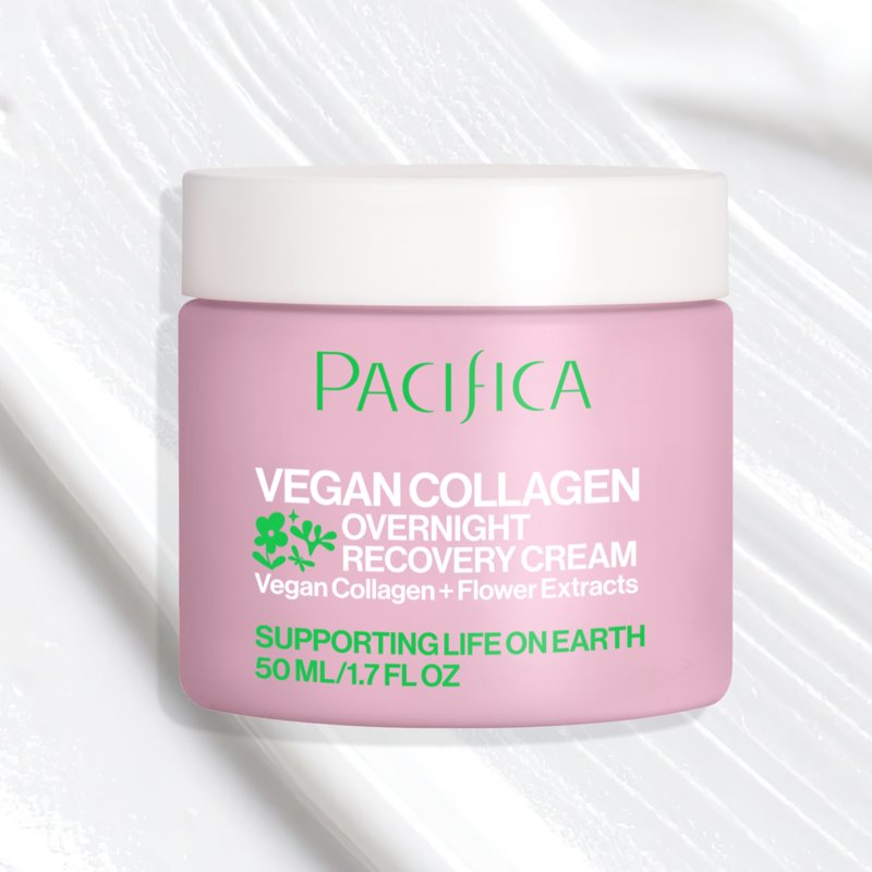 Overnight Vegan Collagen Recovery Cream for Aging Skin - 1.7 fl oz