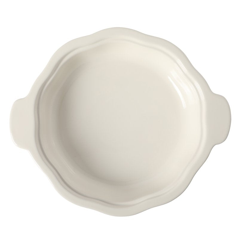 10" Pumpkin Ceramic Pie Dish with Lid - Linen