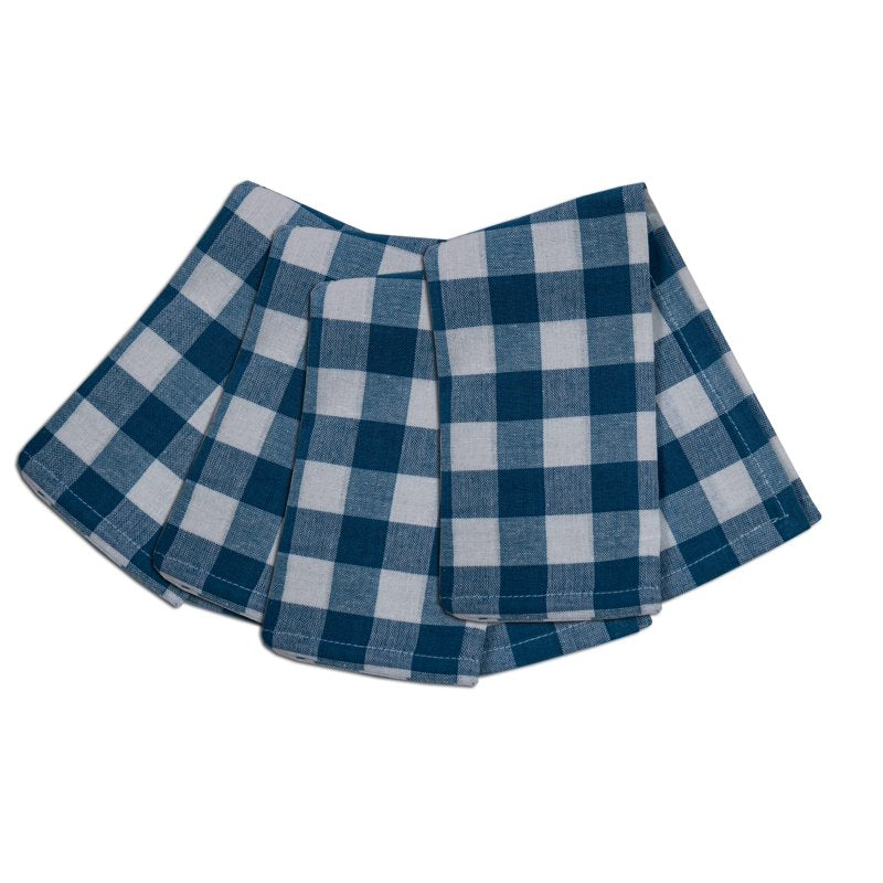 Buffalo Check Navy 100% Cotton Napkins - Set of 4