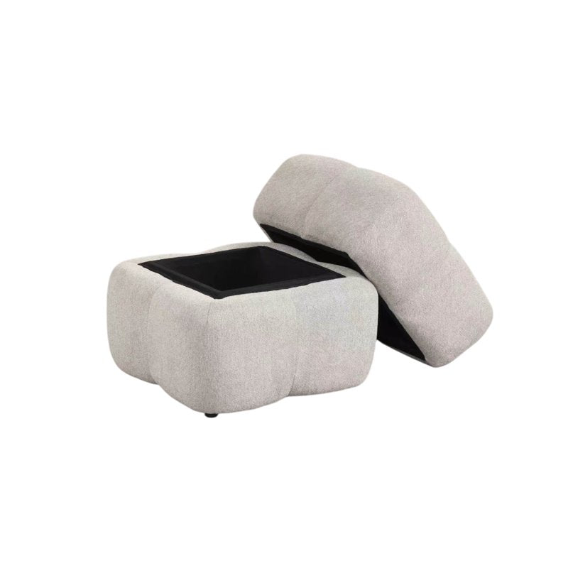 Compact Storage Ottoman with Soft Quilted Top - 17.75"