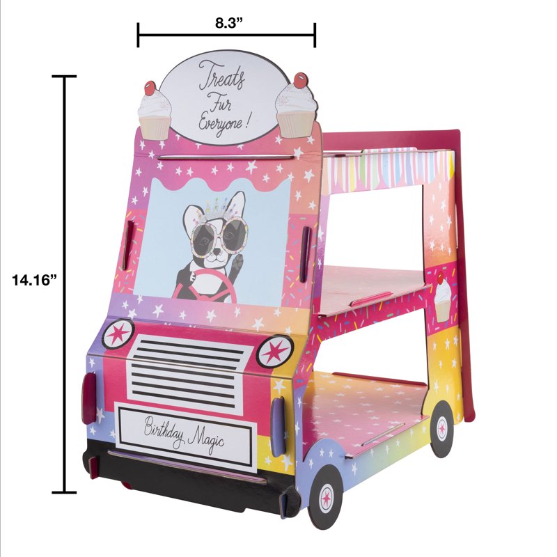 3 Tier Cupcake Stand - Sturdy Paper Holder for Parties