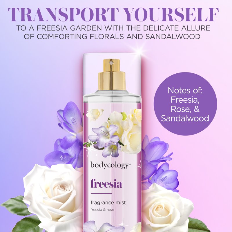 Freesia Fragrance Body Mist - Long-Lasting Floral Scent, 8 fl oz