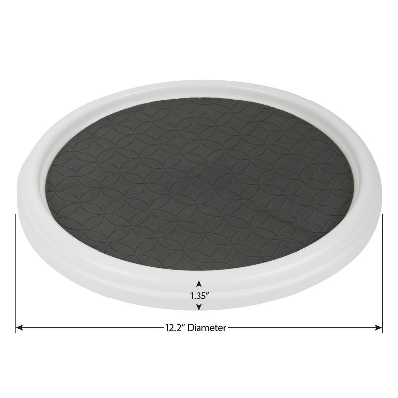 12" Non-Skid Plastic Lazy Susan Turntable Organizer - 2 Pack