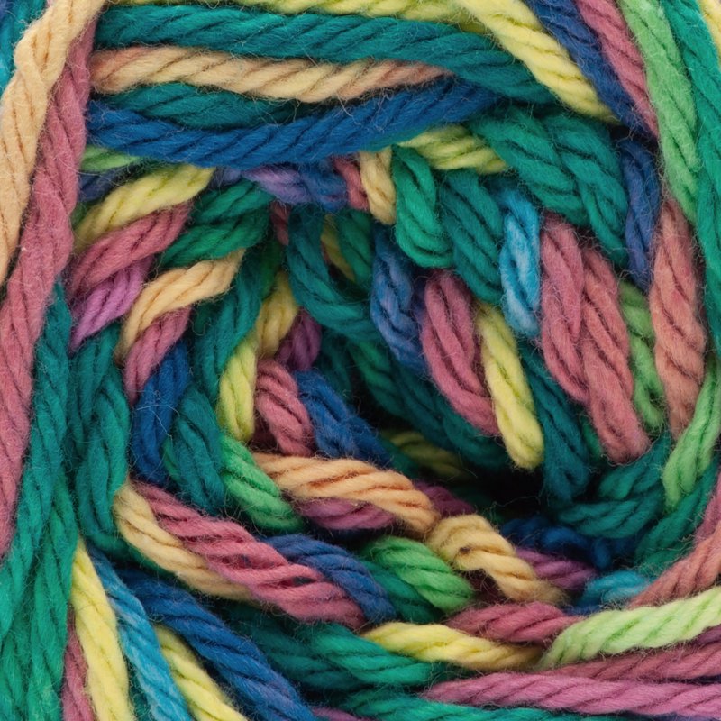 Peaches & Creme Ombre Cotton Yarn - Psychedelic, 4 Medium Weight, 2oz/56.7g