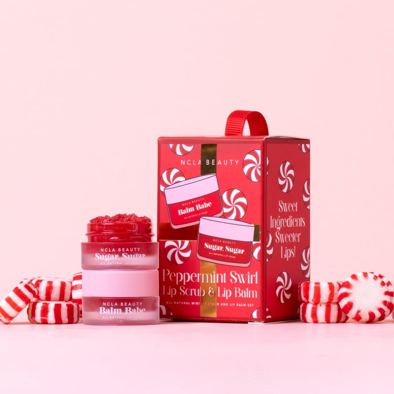 Holiday Ornament Lip Scrub and Balm Treatment Set - Vegan Lip Care