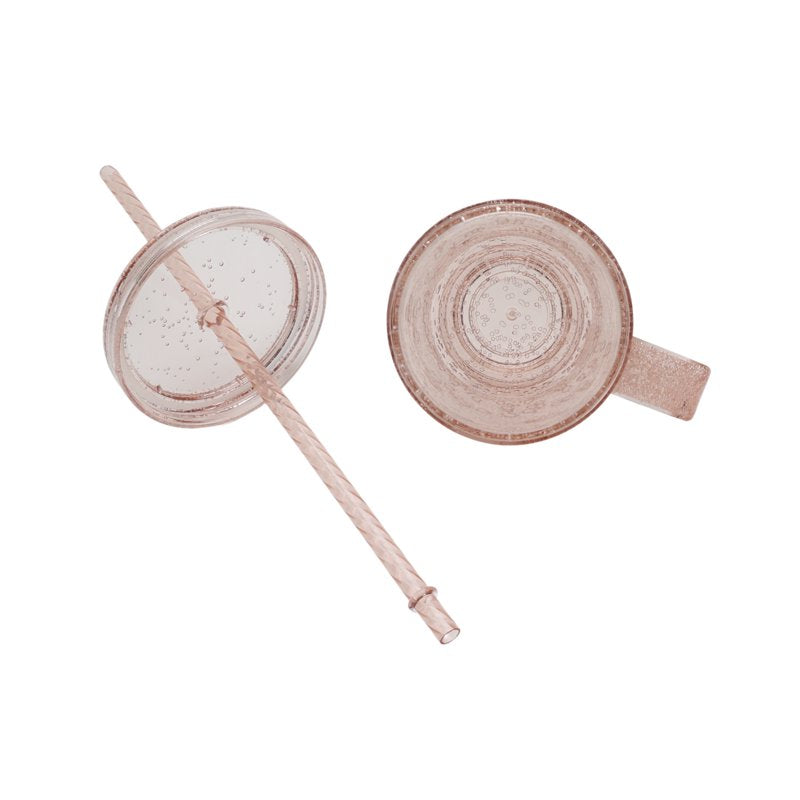 30 oz Pink Bubble Pattern Tumbler with Handle