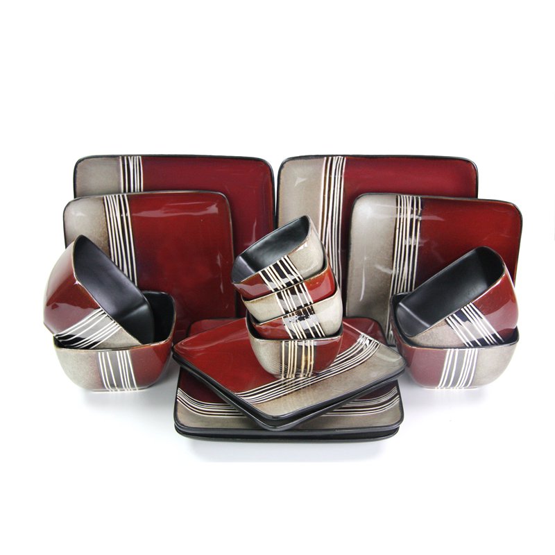 Downtown Loft 16-Piece Stoneware Dinnerware Set for 4