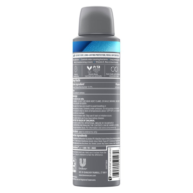 Stain Defense Antiperspirant Dry Spray for Men, 72H Protection, 3.8 oz Twin Pack