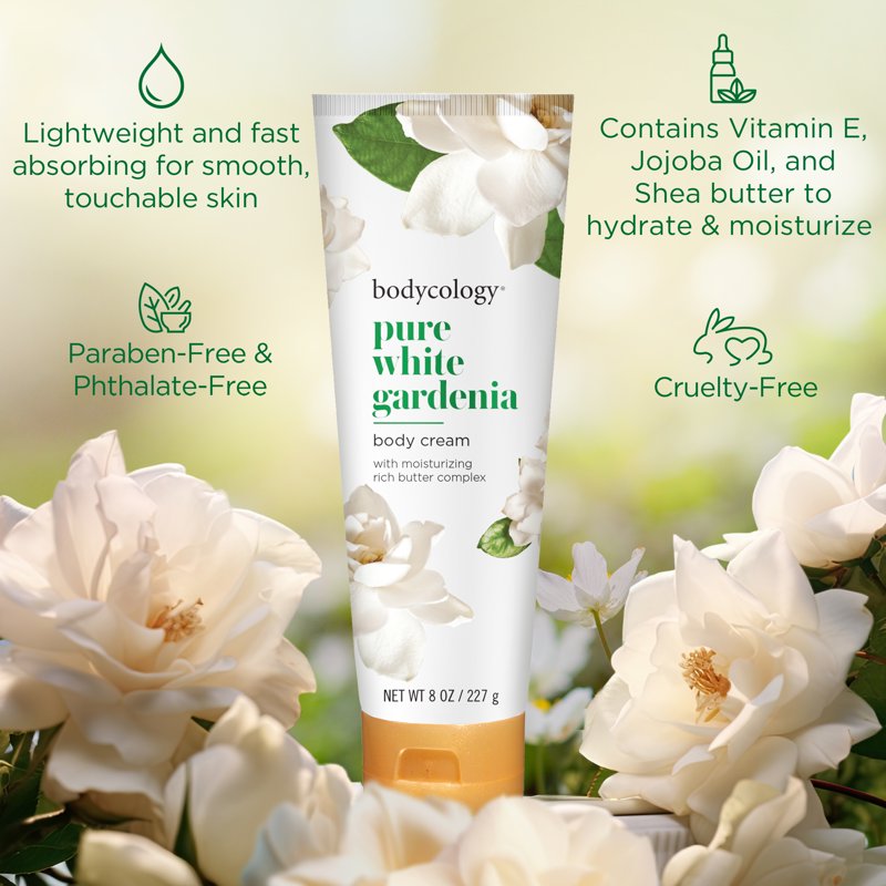 Pure White Gardenia Shea Butter Body Cream - Ultra-Hydrating Floral Scent