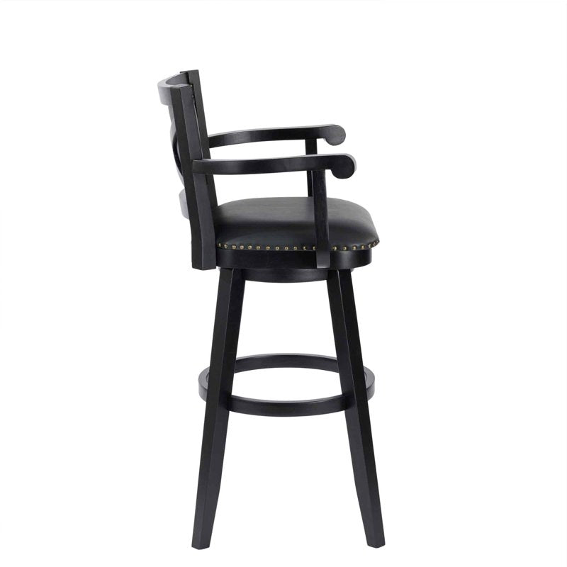 Broadmoor Extra Tall Swivel Bar Stool - Black