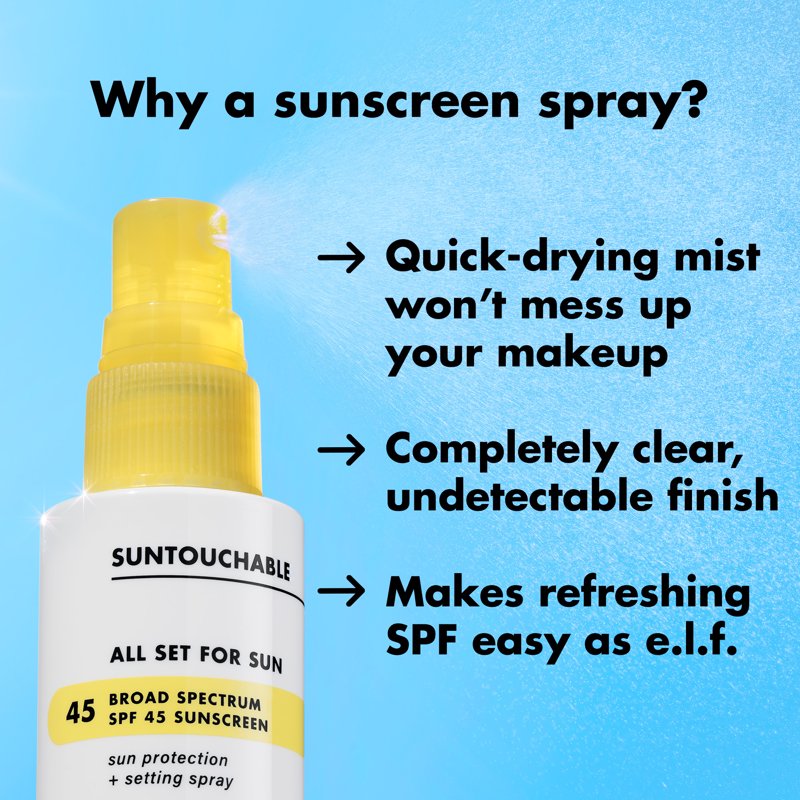 Clear SPF 45 Setting Spray with Watermelon Extract