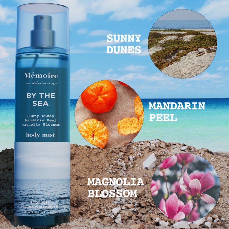 By The Sea Body Mist for Women - 8 fl oz Fresh Floral & Citrus Fragrance