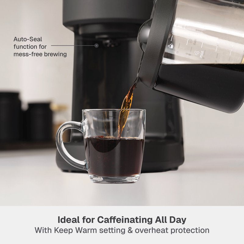 12-Cup Programmable Drip Coffee Maker with 60oz Reservoir - Slate Grey