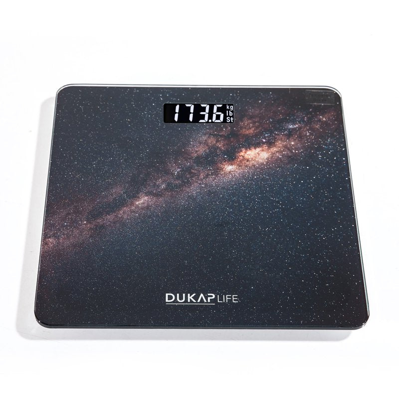 Digital Bathroom Body Weight Scale with LCD Screen Display - Space Design - Dukap