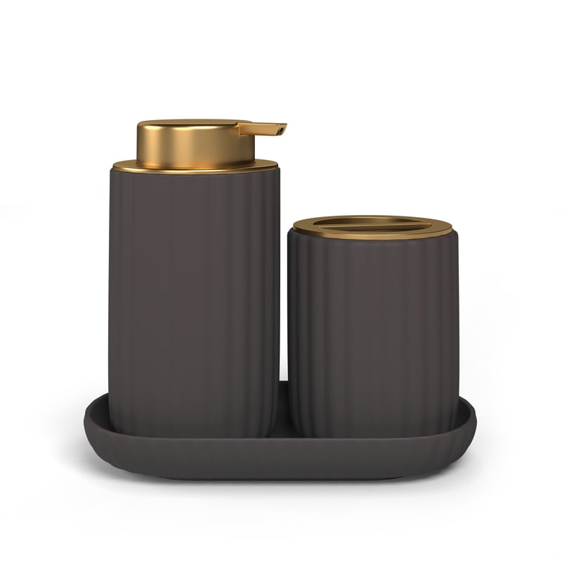 Beautiful by Drew Barrymore Toothbrush Holder - Dark Gray Ceramic