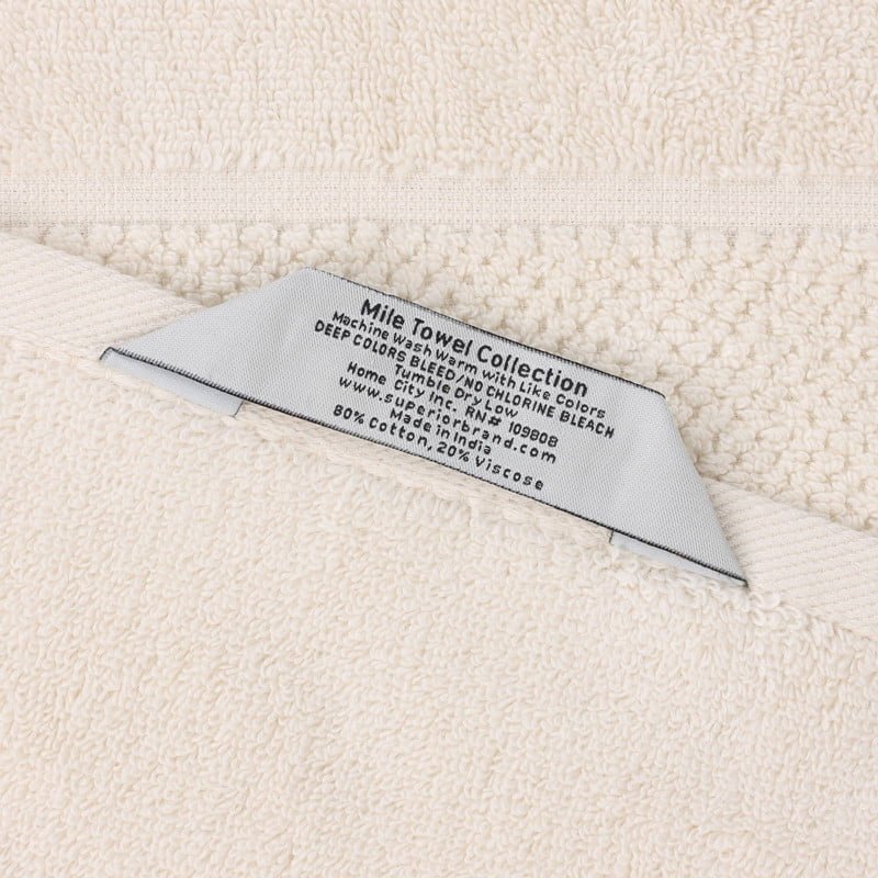 Ivory Bath Towel Set - 2 Pack Medium Weight, Ultra Absorbent Towels - Superior Mile