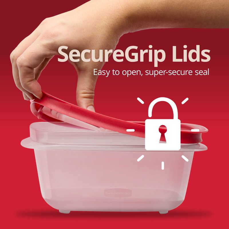 7.81-Cup Square Food Storage Container with Lid - Durable & Stackable