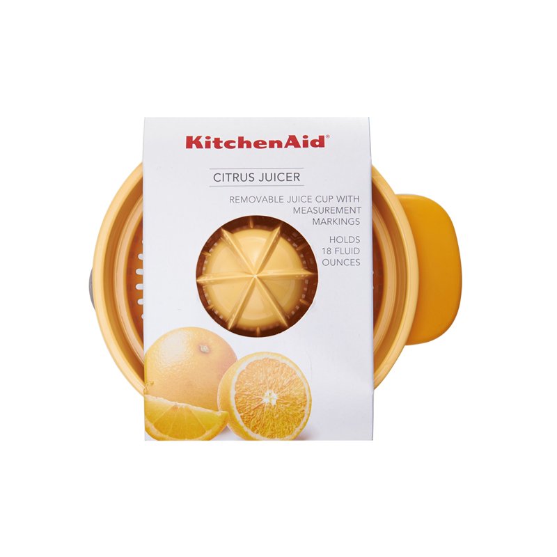 Manual Citrus Fruit Juicer with Built-in Strainer and Measuring Cup