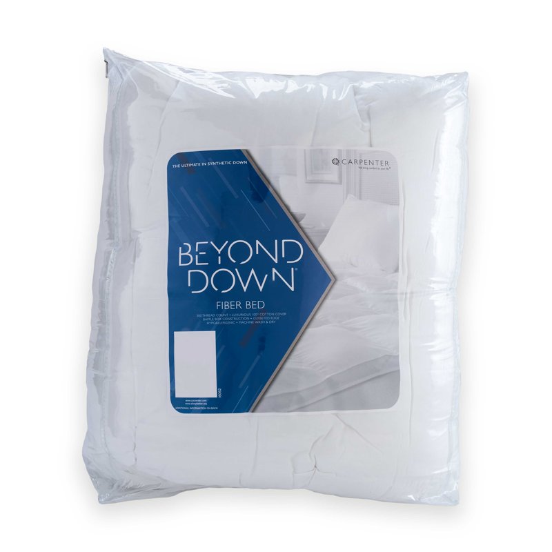 Beyond Down Fiber Bed Twin Overfilled Synthetic Down 300TC Cotton Cover