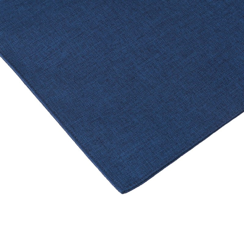 Heat Resistant Placemats Set of 6 - Dark Blue Imitation Linen