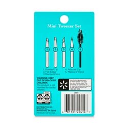 Metal Mini Tweezers Set - 5 Pieces for Precision Grooming