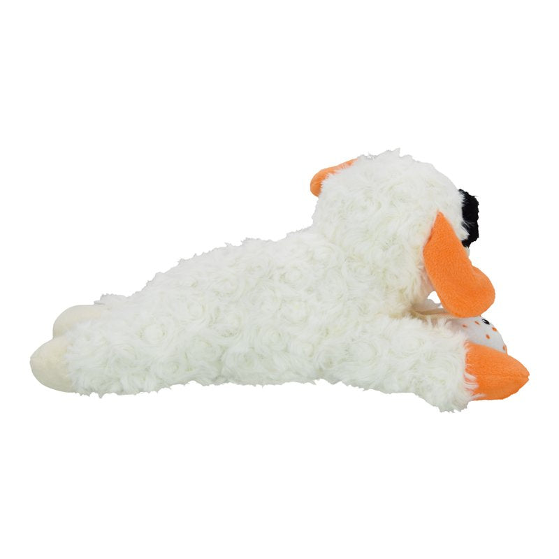 Multipet Lamb Chop Pupkin Spice Latte Dog Toy - Pumpkin Scented Plush Interactive Squeaker Medium Dog Toy