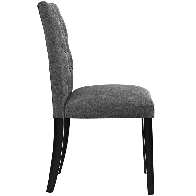 Duchess 21.5" Fabric Dining Chair Set of 2 - Gray