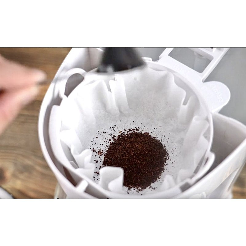 12-Cup Drip Coffee Maker - 1.8L, White - 2 Pack