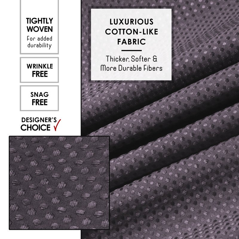 Purple Shower Curtain 3 Pack - Waffle Weave Heavy Duty Fabric, 72x72 Inch, Hotel Luxury