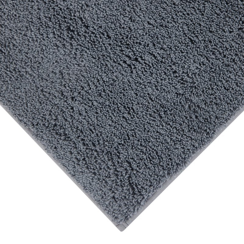 Mainstays Recycled Polyester Bath Rug - Grey, 20 x 34 Inches - Non-Slip, Machine Washable