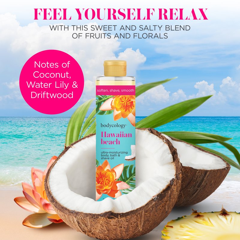 Hawaiian Beach Moisturizing Body, Bath & Shave Oil - 7.5 fl oz