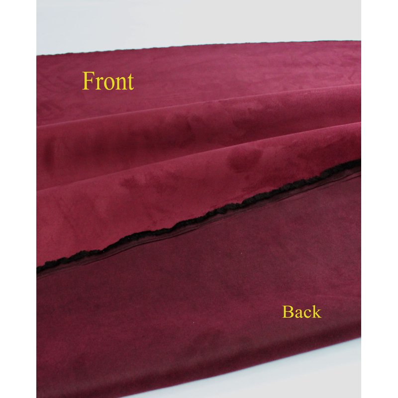Wine Microsuede Fabric by The Yard - 58 Inch Width, Soft Faux Leather