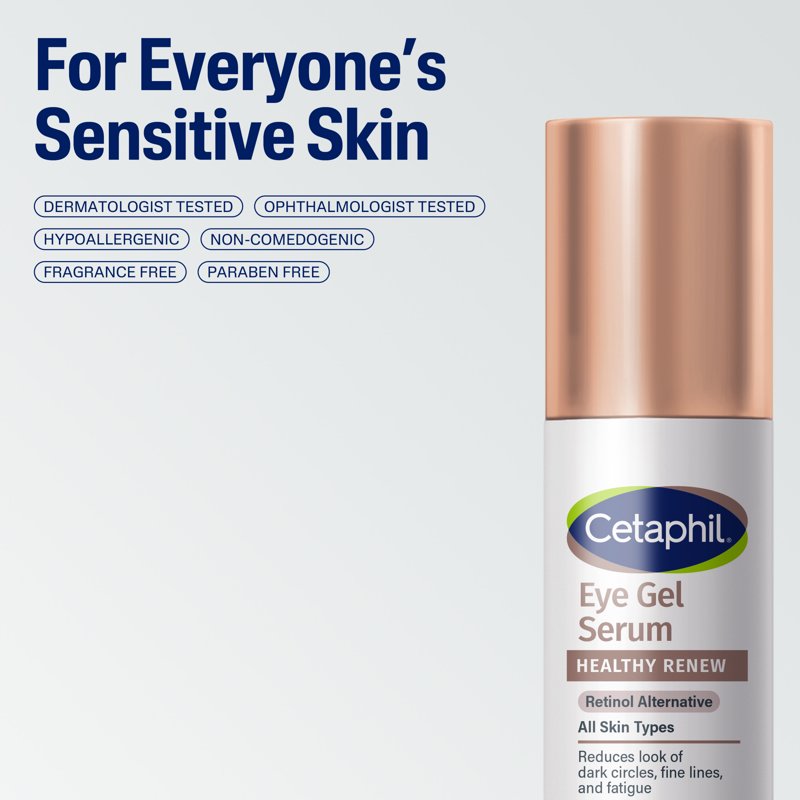 Healthy Renew Eye Gel Serum with Purified Peptides for Sensitive Skin, 0.5 oz