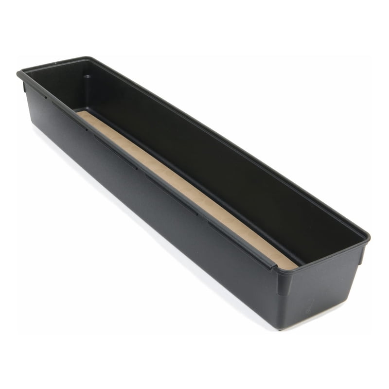 (2 Pack) Rubbermaid Black Drawer Organizer - 3 x 15 Inches, Interlocking, Non-Slip Base