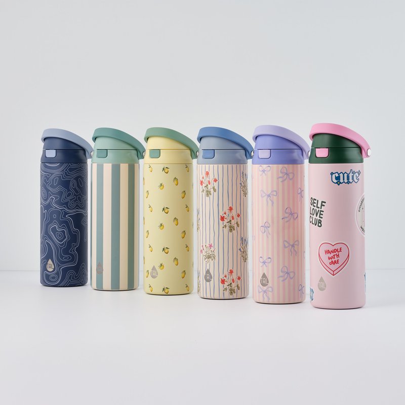 24oz Insulated Stainless Steel Water Bottle with Straw & Chug Lid - Nautical