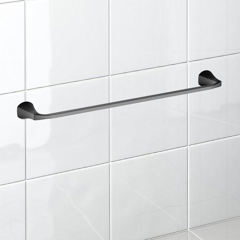 24 Inch Wall Mount Towel Bar - Matte Black Bathroom & Kitchen Accessory