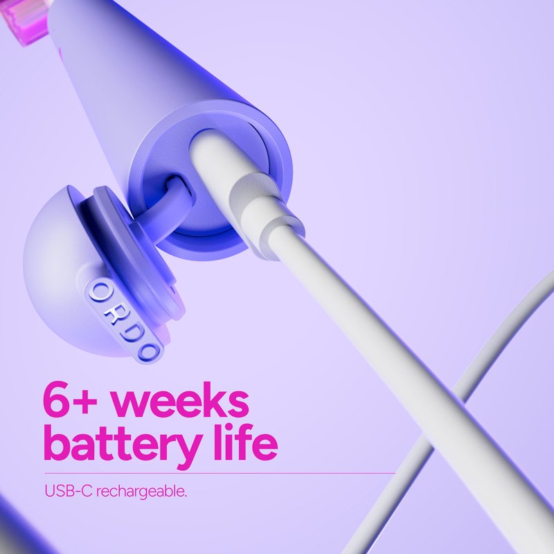 Sonic Edge Rechargeable Electric Toothbrush - Compact Travel-Friendly Design