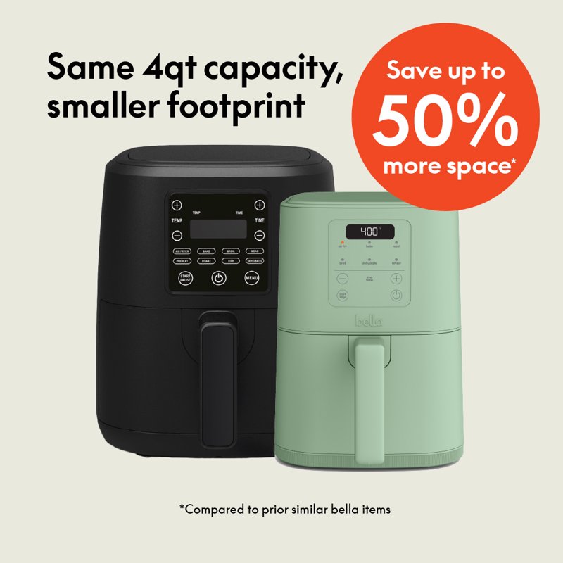 4 Qt Slim Digital Air Fryer with EverGood Ceramic Coating - Seaglass