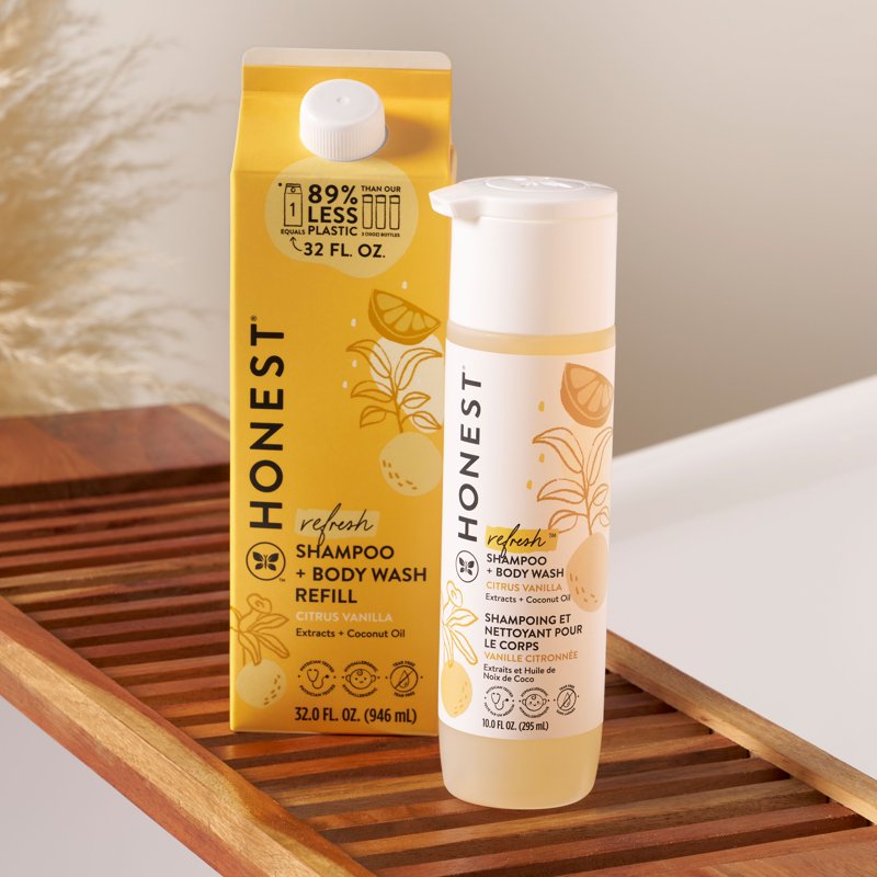 2-in-1 Citrus Vanilla Shampoo and Body Wash Refill Carton - 32 fl oz